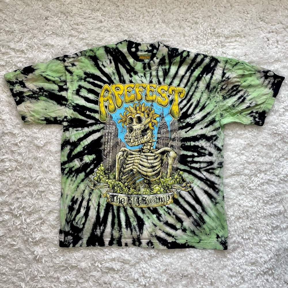 BAYC Apefest 2022 tie dye swamp t-shirt, size L